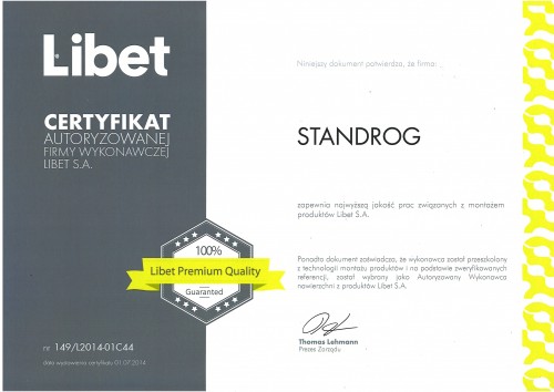 Certyfikat Libet